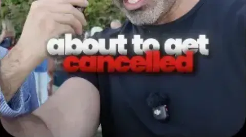 Reel with an "about to get cancelled" caption